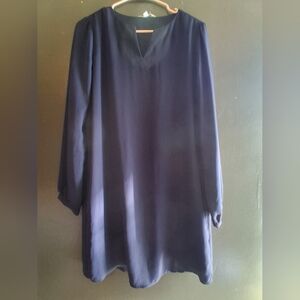 Charming Charlie Deep Blue Long Sleeve Dress